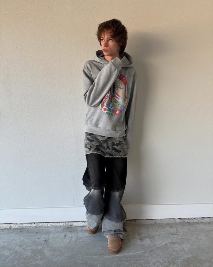 Peaceinwar Chaos Hoodie Grey (1)
