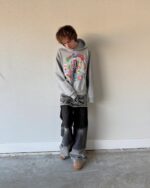 Peaceinwar Chaos Hoodie Grey (2)