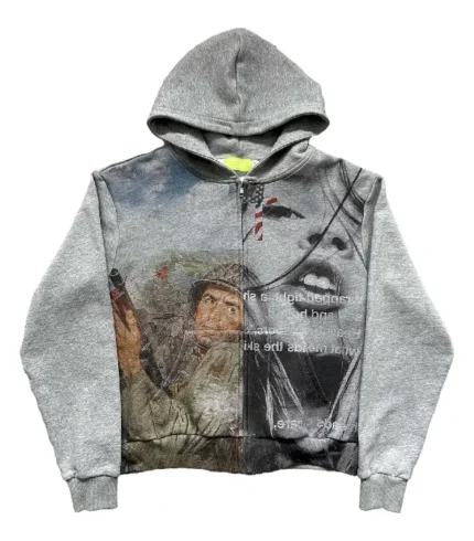 Peaceinwar Poster Zip Up Hoodie (3)